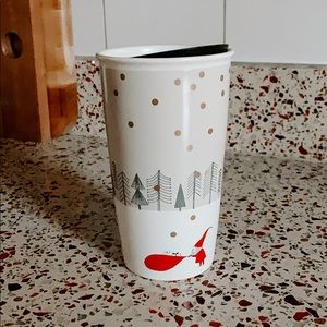 Starbucks Christmas holiday ceramic to-go cup 12oz